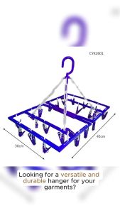 CYK-2601 SQUARE SQU HANGER W/CLIP Rectangular Hanger with 24 Clips
