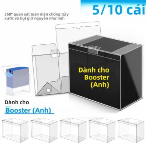 5/10 Hộp Bảo Vệ Trong Suốt Cho Hộp Booster Tiếng Anh Dày 0.45mm Dùng Để Trưng Bày Và Bảo Quản Thẻ Game