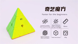 Rubik Pyraminx Qiming S2 QYToys – Đồ Chơi Trí Tuệ Hình Tam Giác – KT 5x3x12cm – Mã QY3077
