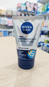 Sữa Rửa Mặt Nam Nivea Men Extra Bright Facial Foam 100g – Sạch Sâu Kiểm Soát Dầu Nhờn - 88836