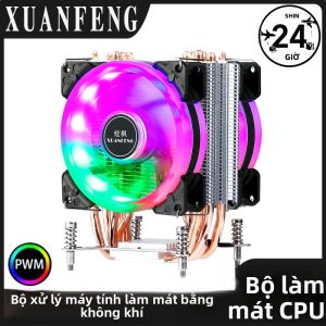 Quạt Làm Mát CPU XUANFENG PC Làm Mát Bằng Không Khí Cho X79 X99 4pin/PWM 2/4/6 Ống Dẫn Nhiệt Tương Thích Với Bộ Xử Lý LGA775 115x 1200 1700 18xx 2011 2066