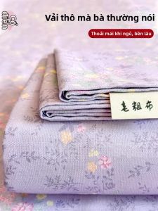 KAMONI | Bộ Đồ Chăn Drap Gối Bằng Vải Cotton Lanh Dày