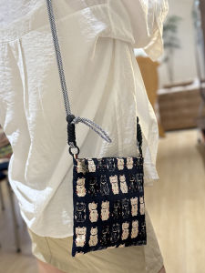 Cute Cat Design Mobile Phone Bag Womens Commuter Crossbody Single Shoulder Small Cotton Bag Korean Style Fashionable Phone Pouch