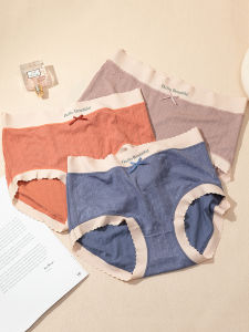 Cỡ Lớn Cotton Vải Bông Quần Lót Cao Vòng Eo Thoải Mái Nữ Quần Lót Nam Dễ Thương Tam Giác Liền Mạch Phong Cách Quần Thoáng Khí Quần Áo Gia Đình