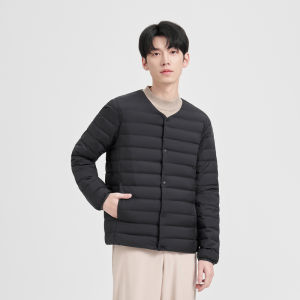 Bosideng Mens Short Lightweight down Jacket Quilted Polyester Inner Lining Casual Style Warmth Home Wear Autumn Winter