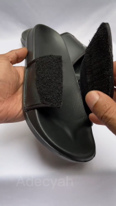 Sandal Slop Pria 39-43 Velcro Ajustable Sendal Selop Kasual Empuk Dan Nyaman