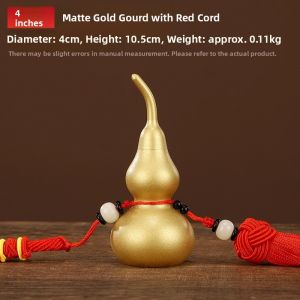 BINYUE | Pure Brass Red Cord Open Mouth Gourd Pendant Home Office Decor