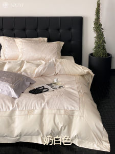 Chinese Style Jacquard Long-Staple Cotton Bed Sheets Four-Piece Set Pure Cotton All Cotton Embroidered Quilt Cover Comfortable New Arrival Bedding