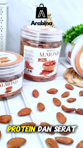 Arabina Kacang Almon 100% Asli Kupas Panggang Roasted Almond
