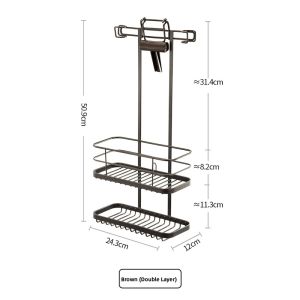 ASVEL | Wall-mounted No-drilling Shower Caddy Shelf