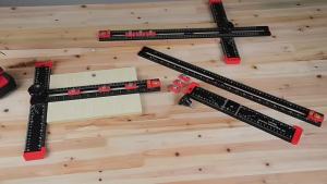 2 in 1 Drilling Positioning Ruler Combination Angle Ruler T-Shaped Ruler Cabinet Hardware Jig Drawer Installation Woodworking
