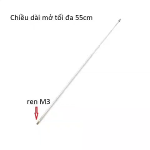 Ăng ten ren M3 dài 55cm thu sóng Radio Fm cho xe hơi ô tô - Anten