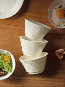 MODERN SWEETHOME | Underglaze Colored Elegant Relief Bowls