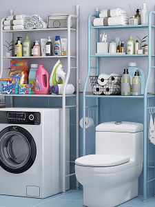 MULUOZI | Adjustable Storage Rack For Bathroom And Above Washer