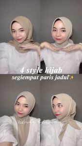 Jilbab Segiempat Segi Empat Paris Jadul Square Kuliah Kantoran OOTD Ready Banyak Warna BY MOSLEMWEAR