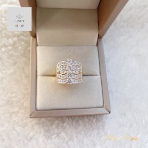 แหวนเพชรแถวหน้ากว้างทรงคอนโด นอนสวยที่สุด สวยๆ และทองหนาๆ ขนาดฟรี