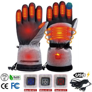 Cotton Heating Winter Gloves Electric Thermal Hand Warmer Waterproof Snowboard Cycling Motorcycle Bicycle Ski Outdoor Activities