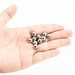 ลูกปัดปลายโลหะสแตนเลสสองชั้นแหวนเชื่อมหลายแง่มุมเครื่องประดับอัญมณีลูกปัดเชื่อมต่อ Diy