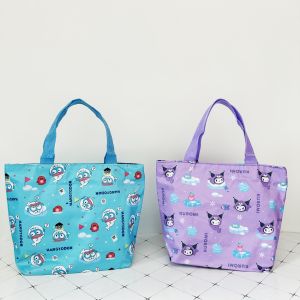 Clow M Kids Lunch Box Bag Cute Primary School Student Cartoon Strap Lunch Bag Girl Large Capacity Waterproof Oil-Proof Lunch Bag