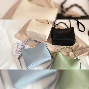 QJshop  สต๊อกแน่น กระเป๋าผู้หญิง ทรงบักเก็ต น่ารักมินิมอลแต่งสายโซ่คล้อง พกพาสะดวก ใส่ของน่ารักจุกจิก สาวๆคือห้ามพลาดเลยน้า