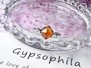 Cincin Kristal Natural Crystal Garnet Rings 纯天然水晶唐塔石榴石戒指 4522