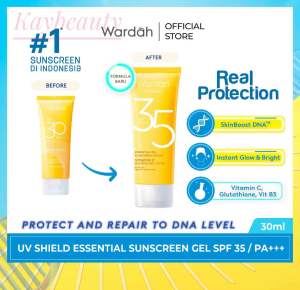 Wardah Sunscreen Gel 40ml SPF 35 UV Shield Essential*