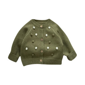 Spring Autumn Knitted Sweater Set for Girls Baby Clothes Knitted Jacket Cute Bottom Cover Overalls Base Layer Shirt