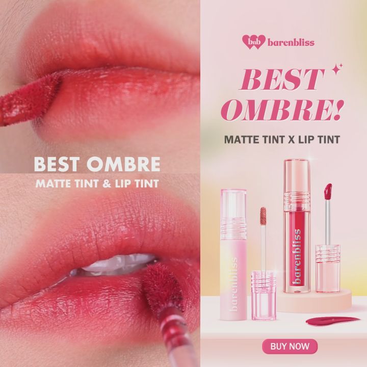 [MUST HAVE] BNB barenbliss Bundle Ombre Lip Tint + Matte Tint Longlast 12H