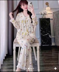 Bộ tiểu thư lụa xước ánh kim latin tơ tằm bộ lụa mướt mịn thoáng mát đẹp từ phom dáng shop Ngocngastore .