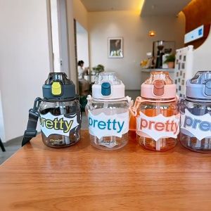 Botol Minum Anak Dewasa Pretty Tali Sedotan 650 ml 1856
