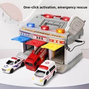 Command Center Toy Set Ambulance Police Car Fire Engineering Inertial 3-4 Yr Olds