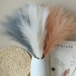 56.5 ซม. 12 ชิ้น ปุย หญ้า โบโฮ ดอกไม้ปลอม ลิ้นจําลอง งานแต่งงาน ปาร์ตี้ คริสต์มาส ตกแต่งบ้าน ดอกไม้ประดิษฐ์