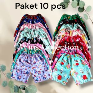 PAKET 10 PCS CELANA PENDEK ANAK PEREMPUAN 1-15 TAHUN / CELANA PENDEK ANAK CELANA SANTAI ANAK BAWAHAN