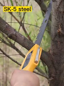GERGAJI KAYU TANGAN LIPAT 390MM SUPER TAJAM PORTABEL BAJA KERAS TIDAK MUDAH MELENGKUNG LAPIS KARET MULTIFUNGSI SERBAGUNA