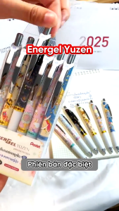 Bút gel Pentel Kawaii + 5 Pixel II BLN75KW viết trơn mượt nhanh khô ngòi 0.5mm