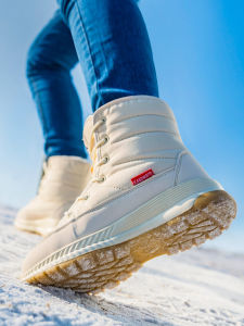 Winter Thick Warm Womens Snow Boots Mid-Calf Waterproof Non-Slip Cotton Shoes Korean Style Short Tube Fashion Boots