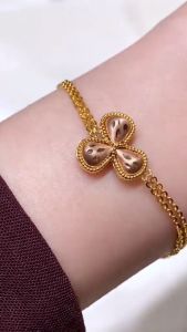 HABIB Oro Italia 916 Viola Yellow and Rose Gold Bracelet GW48321023(YR)-BI (22K Gold)