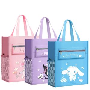 Sanrio | Genuine Sanrio Characters Library Tote Bags School Bag Large Capacity Students Canvas Storage File Bag Tutoring Handbag