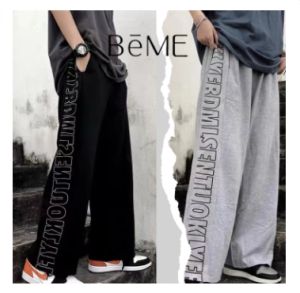 กางเกงวอร์มขายาวพิมพ์ลายกางเกงเกงขายาวทรงหลวม ใส่สบายผ้าไม่หนาไม่ร้อนกางเกงขายาวแฟชั่น