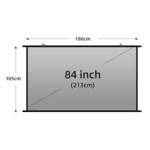 LEJIADA | LEJIADA New 60/84/100 inch Anti-light Thick 16:9 HD Projector Screen No-hole Wall-mounted Home Football Match Projection Screen