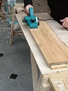 REAIM Industrial Grade 1000W 220V Portable Electric Wood Planer Heavy Duty Handheld Wood Planing Tool for Professional Carpenter Home Renovation Furniture Processing