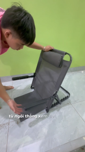 Ghế Bệt Tựa Lưng Thư Giãn QANAHOMES Điều Chỉnh 7 Cấp Độ Đa Năng Có Tay Cầm