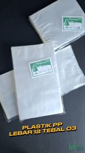 Plastik PP Lebar 12 Tebal 03 12x15 12x20 12x25 12x30 Kantong Plastik Bening Transparan