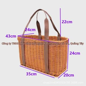 QIAOPIDIANDIAN | Giỏ Đựng Đa Năng Dệt Bằng Tay