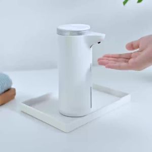 Máy Phân Phối Xà Phòng Tạo Bọt Tự Động 340ml USB Có Thể Sạc Lại Bằng Điện Không Tiếp Xúc Với Bộ Phân Phối Chất Lỏng Có Thể Điều Chỉnh 4 Giai Đoạn Cho Nhà Bếp Và Phòng Tắm Màu Trắng