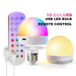 Rechargeable LED Light Bulb E27 USB 5V Magnetic attraction RC Dimmable Camping Equipment Party For home LED Lamp Room Ampoules