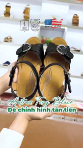 Sandal sức khỏe nữ Aetrex Tory Camel - Giày cao gót 8p đệm mềm chống đau chân