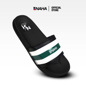 NAHA Sendal Selop Distro Pria Wanita Empuk Strip Hitam Sandal Slop Kece Cowok Karet Dewasa Sandal Slip On Slide