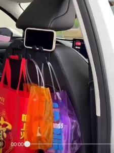 OUHOE | [NM]Car Seat Headrest Hook Hanger Storage Organizer Universal For Handbag Purse Coat Fit Universal Vehicle Car Black[NM]