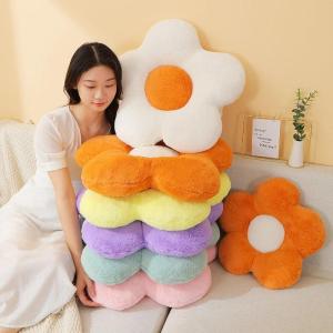 Cute Flower Plush Pillow Stuffed Soft Plant Flower Throw Pillow Cushion Home Sofa Decoration Pillow